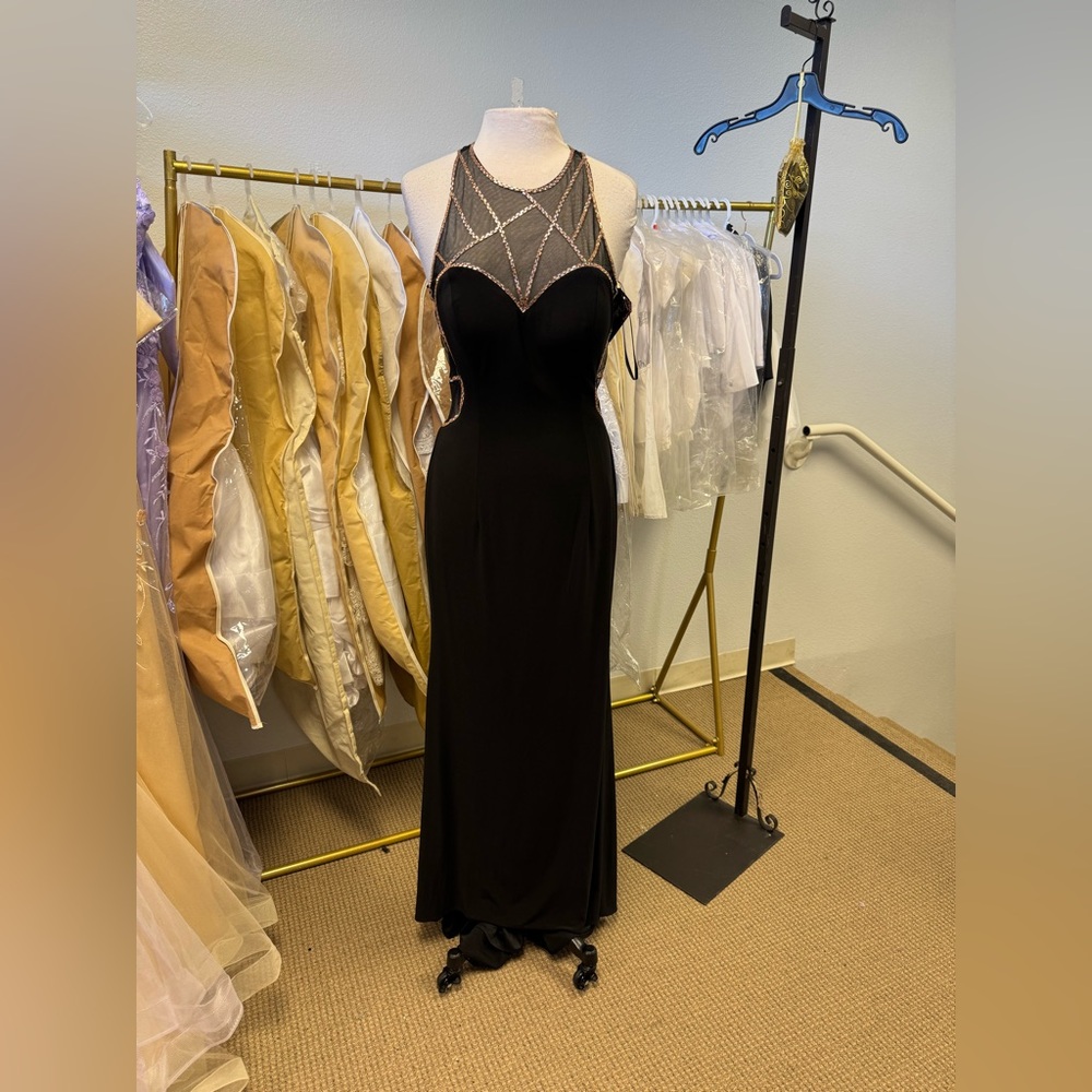 Elegant Black Evening Gown CD0116